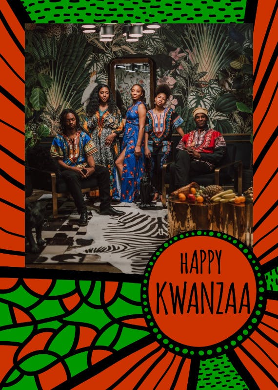 A joyous kwanzaa - holidays card