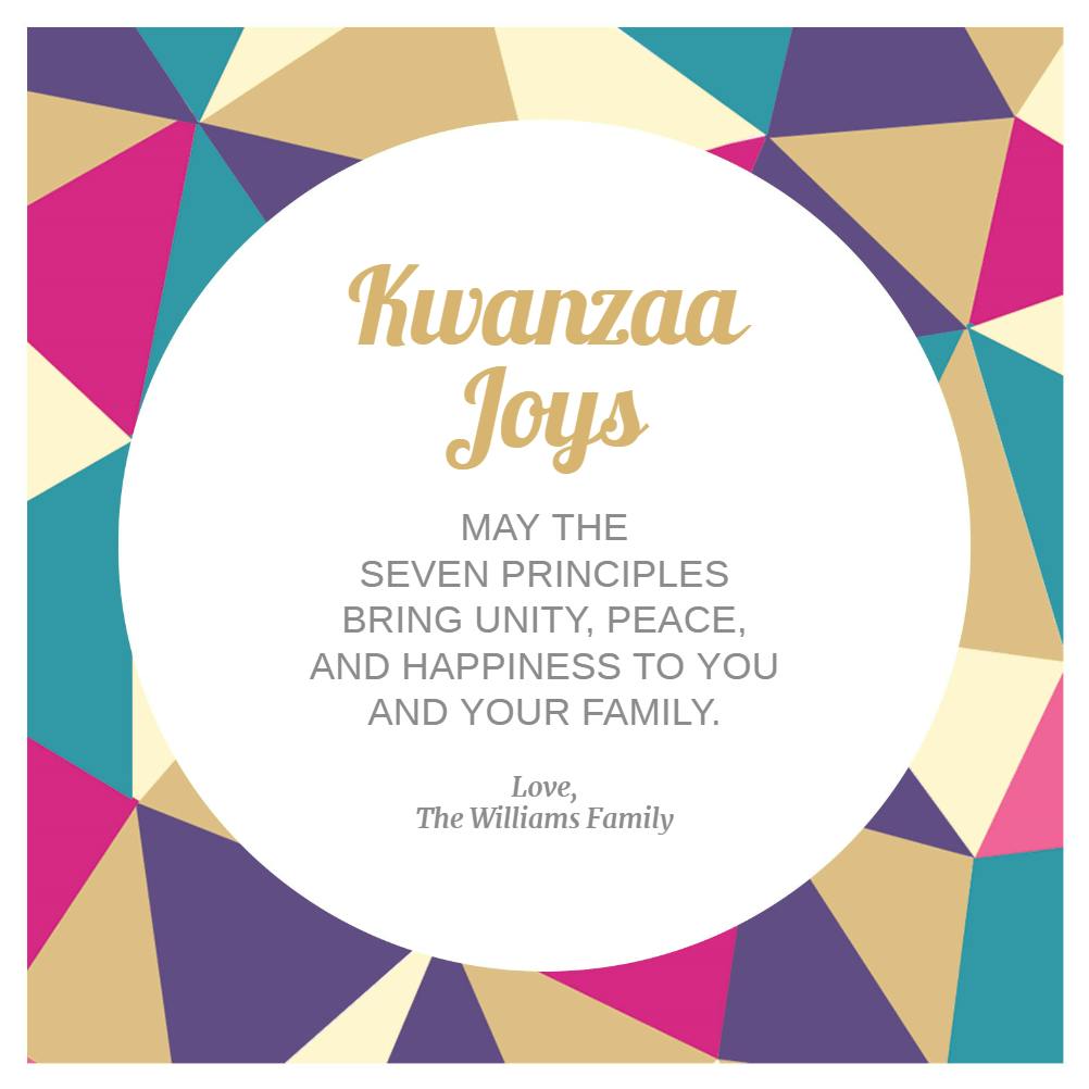 Abstract frame -  free kwanzaa card