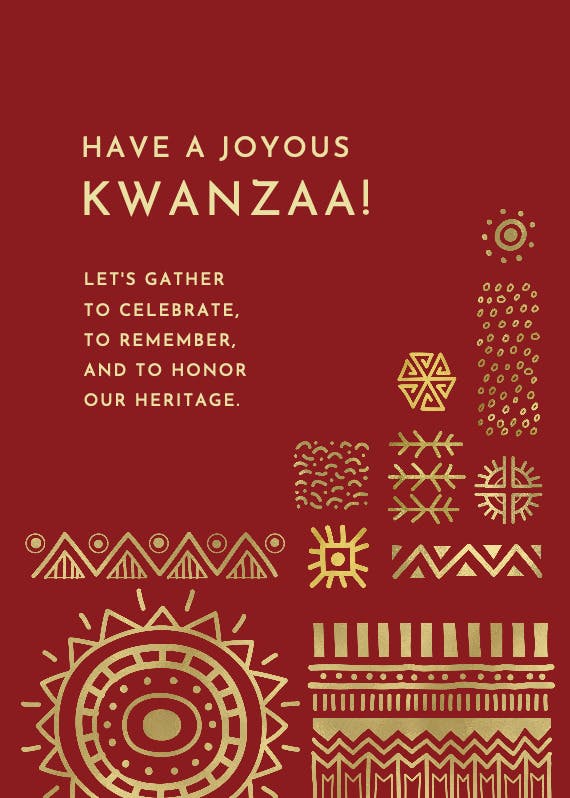 Adire eleko -  free kwanzaa card