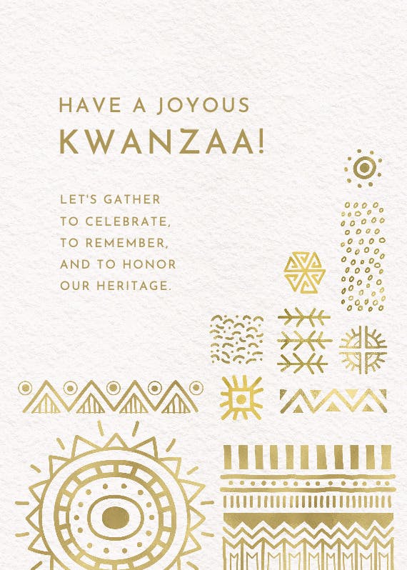 Adire eleko -  free kwanzaa card