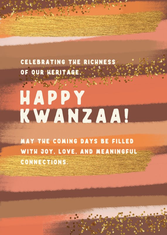 African sunset -  free kwanzaa card