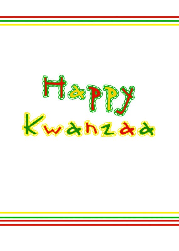 Happy kwanzaa -  free card