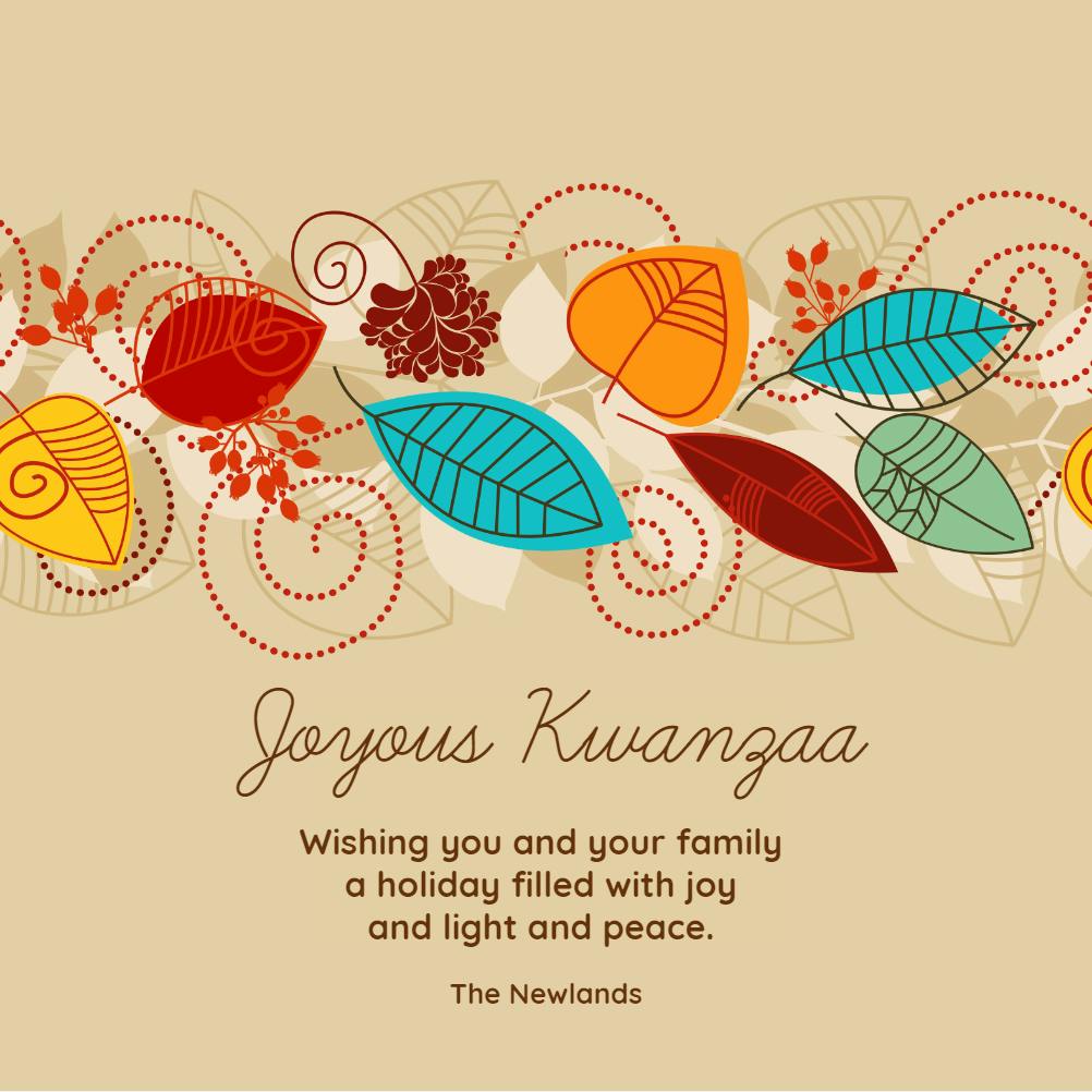 Harvest joy - kwanzaa card