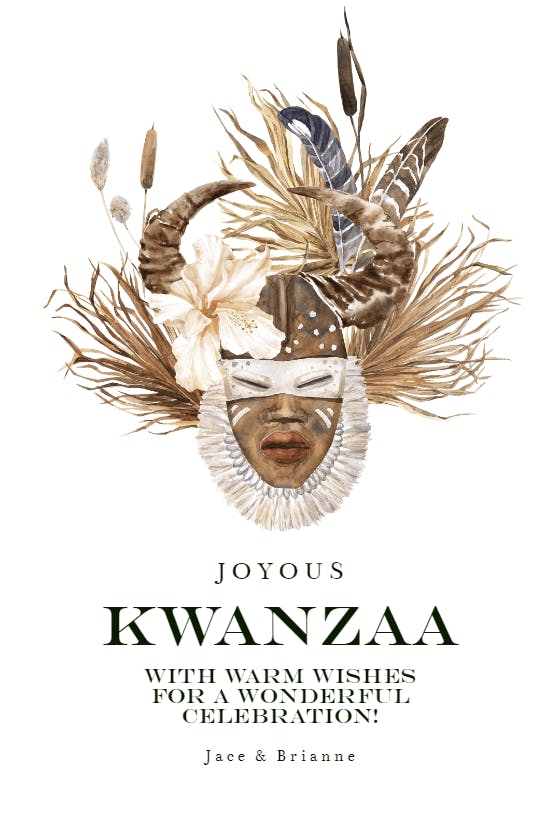 Heritage symbols -  free kwanzaa card
