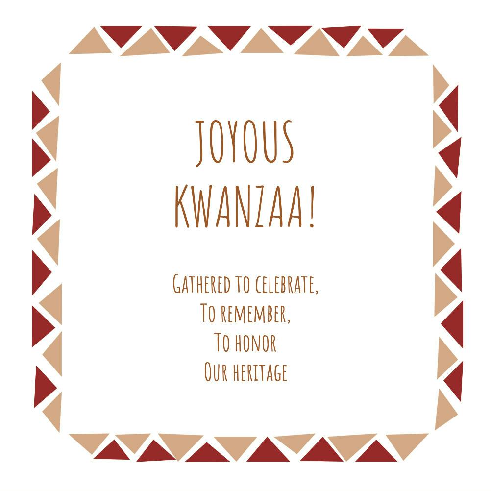 Honoring heritage -  free kwanzaa card