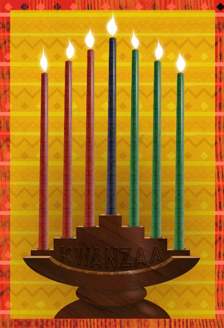 Kinara Candles - Kwanzaa Card