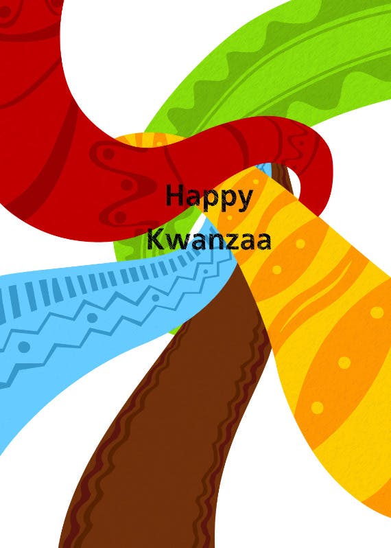 Kwanzaa colors -  free card