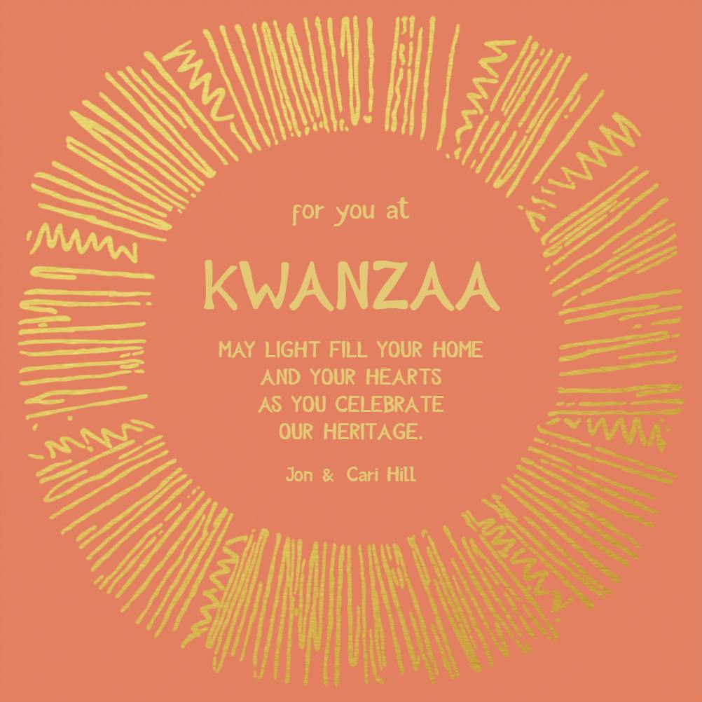 Primitive lines - kwanzaa card