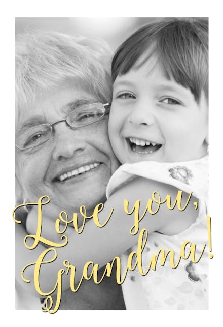 1000 Words For Grandma - Mother's Day Card