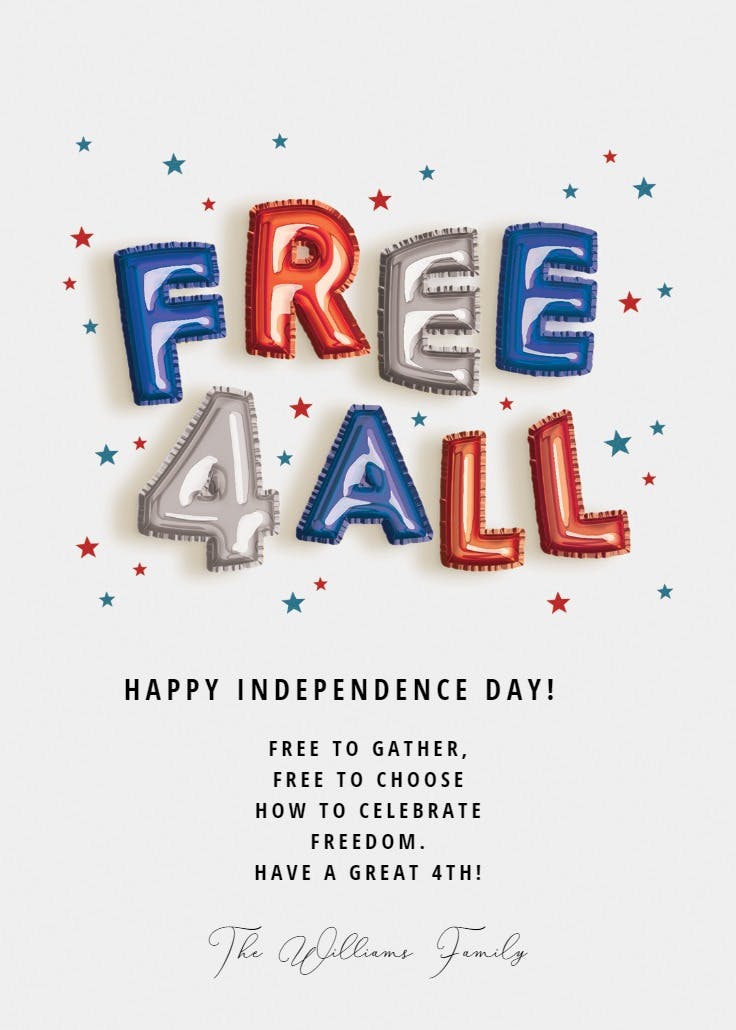 4th feeling - 4th of july greeting card