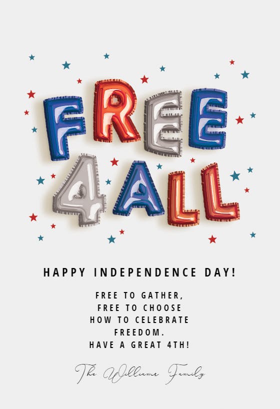 4th feeling - 4th of july greeting card