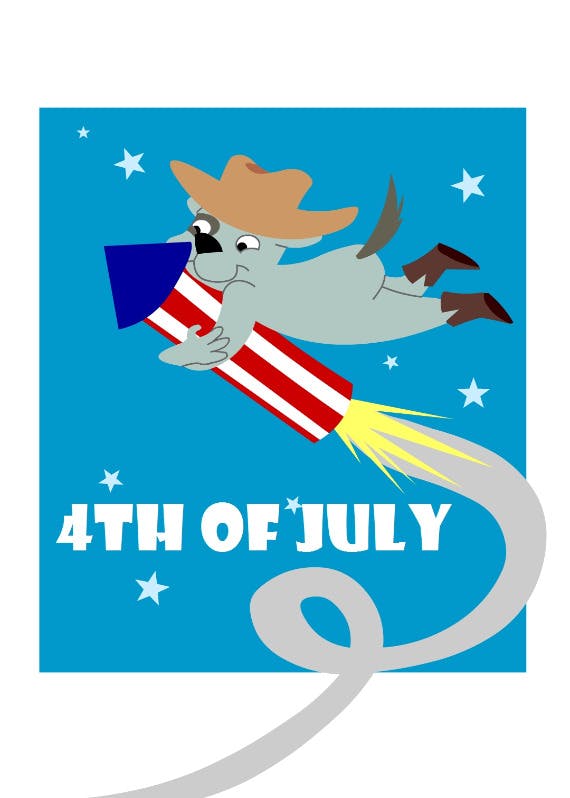 4th of july -  tarjeta del 4 de julio