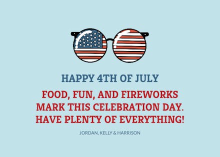 fourth of july greeting poster