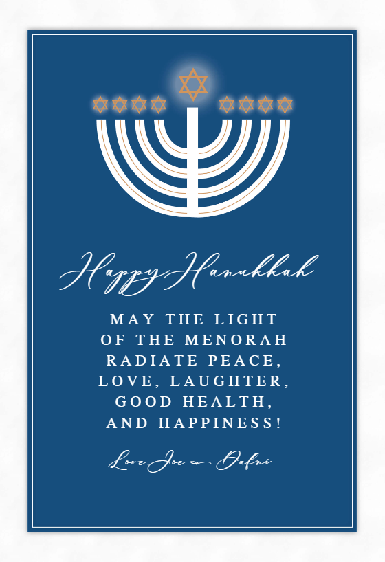 9 Candles Hanukkah Card (Free) Greetings Island