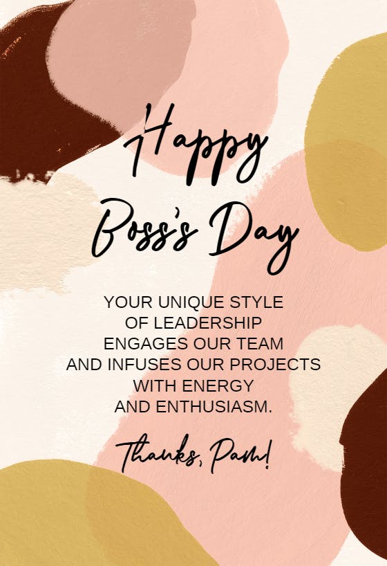 Abstraction - boss day card