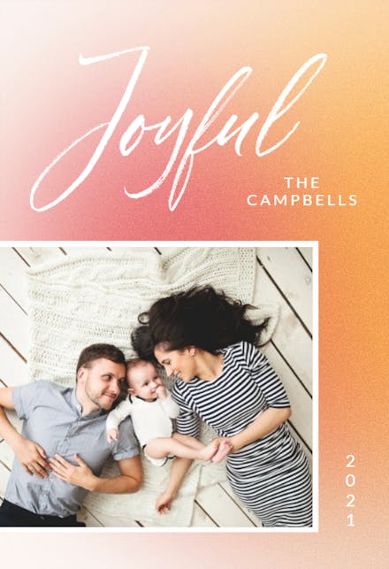 Aesthetic Gradient Joyful - Tarjeta De Navidad