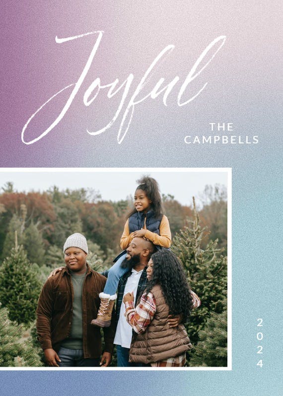 Aesthetic gradient joyful - holidays card