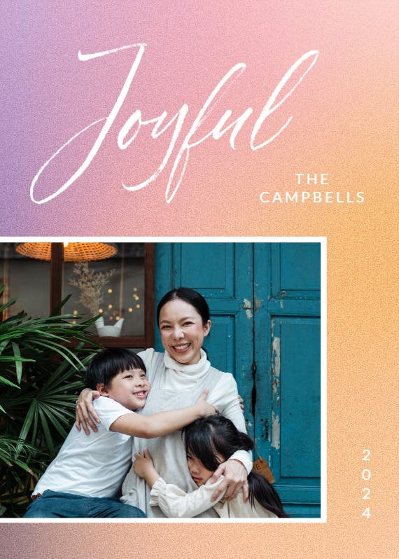 Aesthetic gradient joyful - holidays card