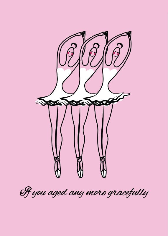 Aged any more gracefully - grandparents day card