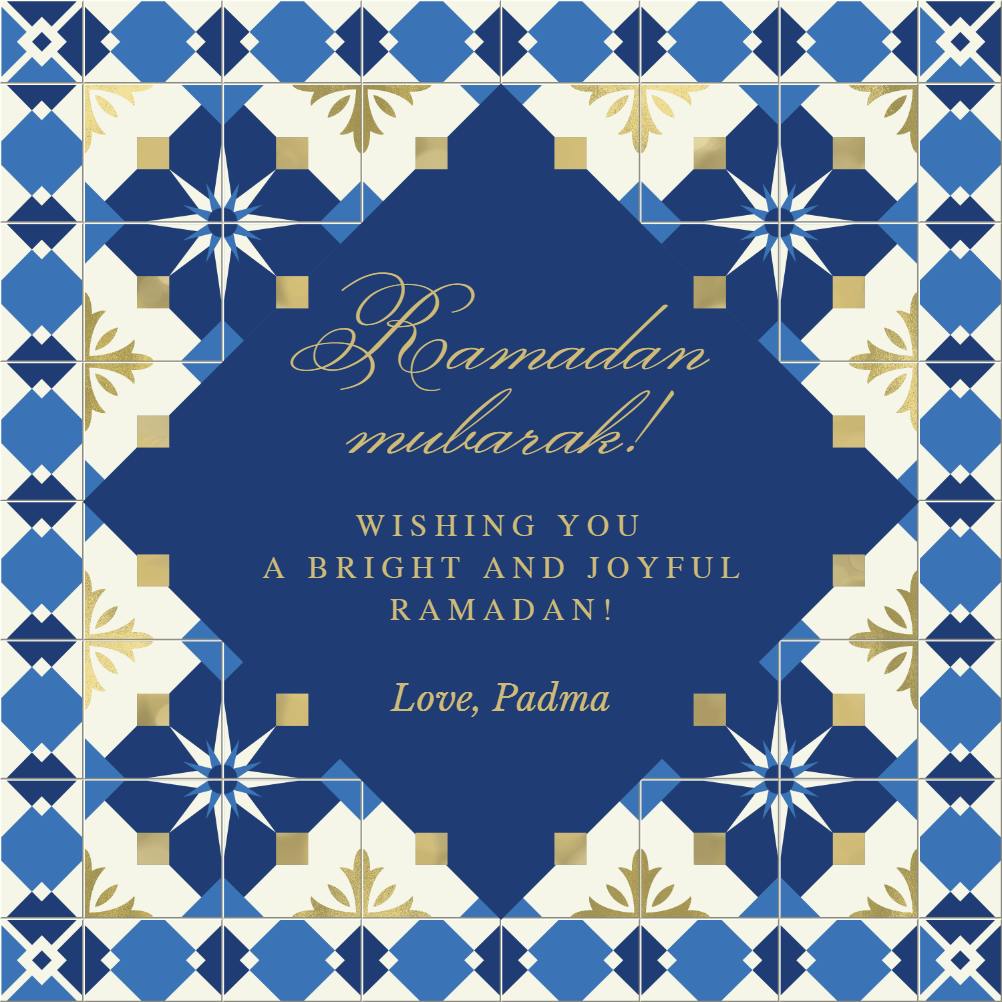 Arabic mediterranean decor -  tarjeta de ramadán