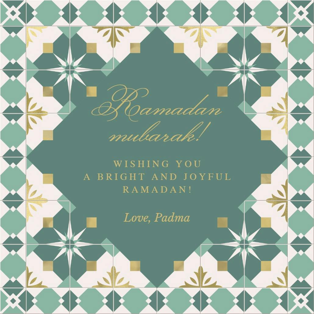 Arabic mediterranean decor - ramadan card