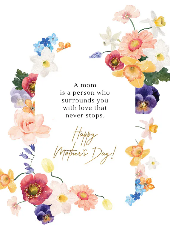 Arch blooms - tarjeta del día de la madre