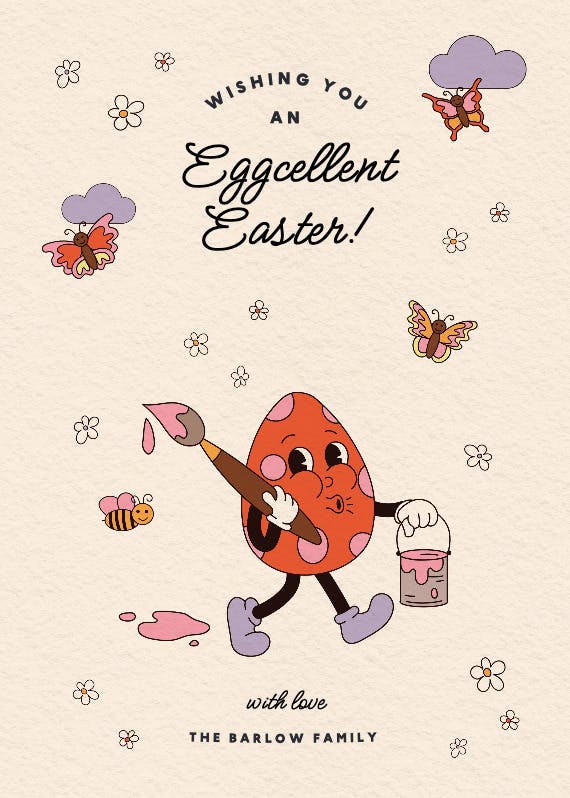 Artistic eggs - easter card
