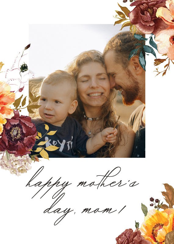 Autumn flowers photo - mother's day card