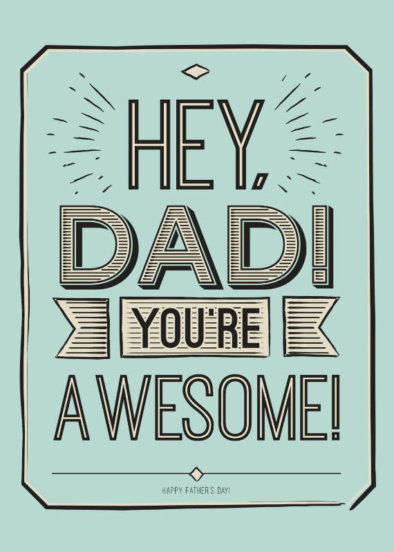 Awesome sauce - father's day card