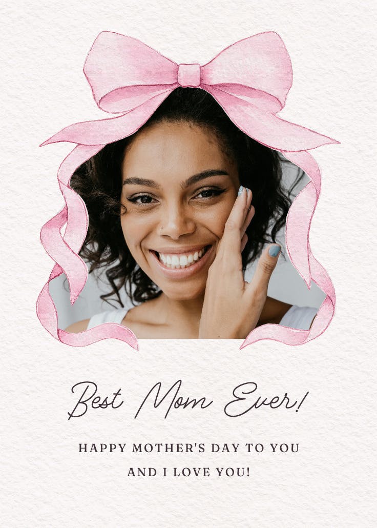 Ballerina bow photo - mother's day card