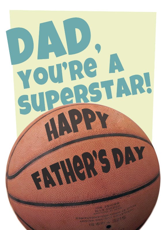 Basketball -  tarjeta del día del padre