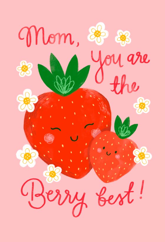 Berry best mom -  tarjeta del día de la madre