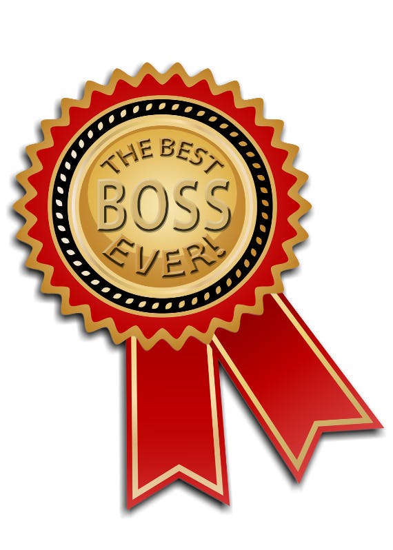 Best boss medal -  tarjeta para el día del jefe