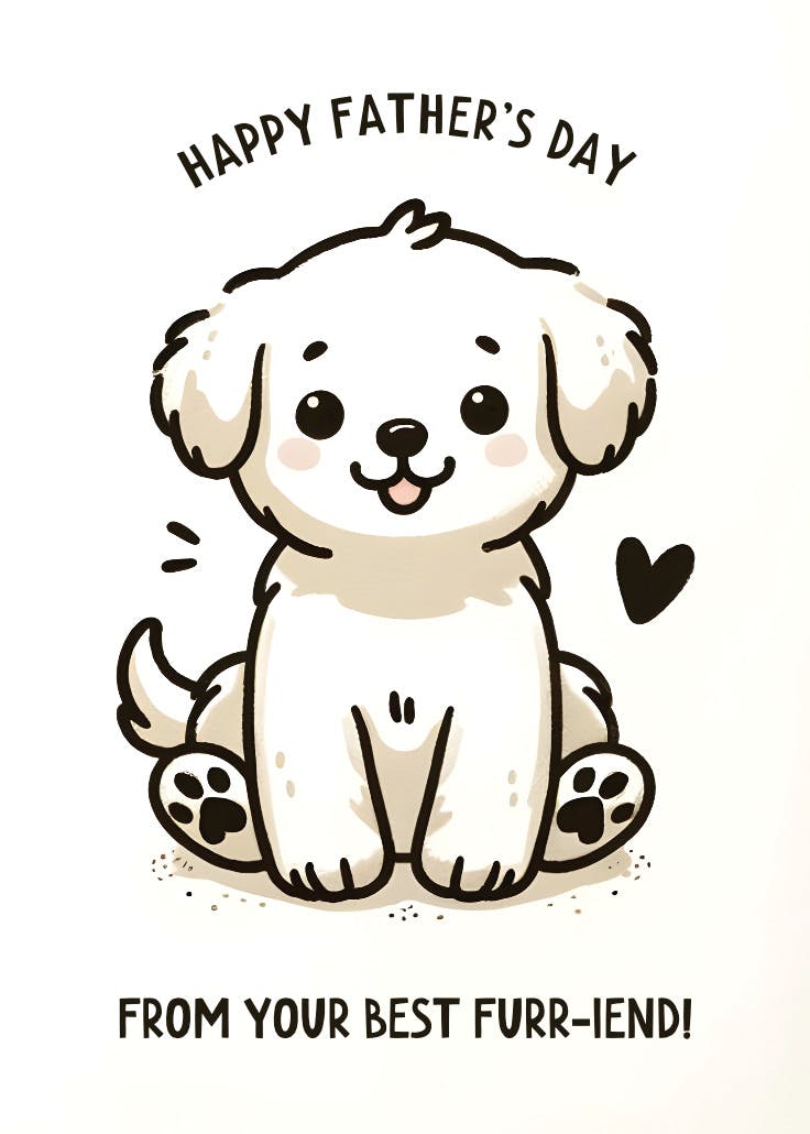Best furr-iend - father's day card