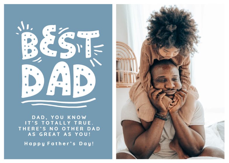Best of the best - father's day card