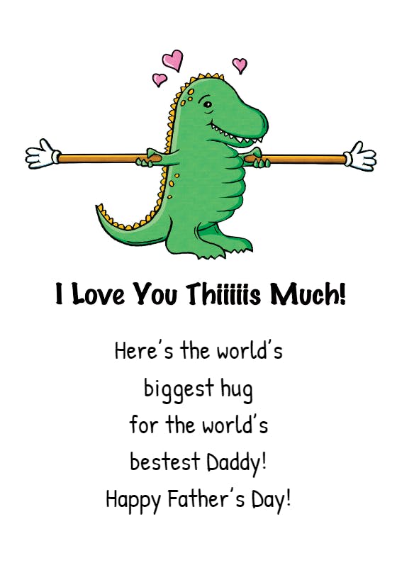 Big hugs - father's day card
