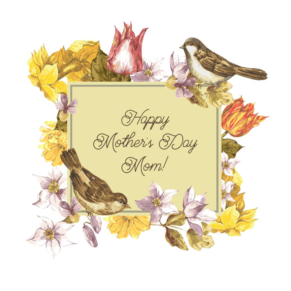 Birds of a feather - mother's day card