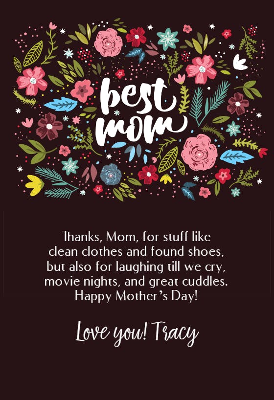 Blackground - mother's day card