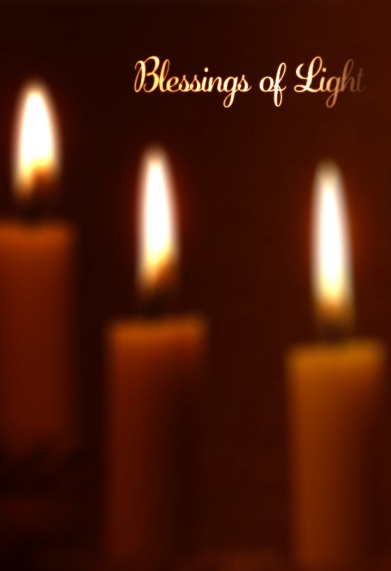 Blessings of light - hanukkah card