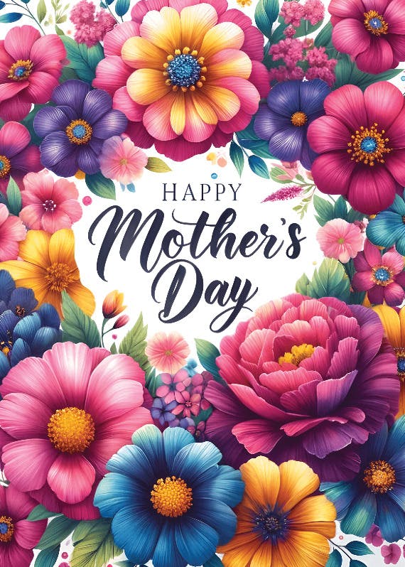 Blooming bouquet -  tarjeta del día de la madre