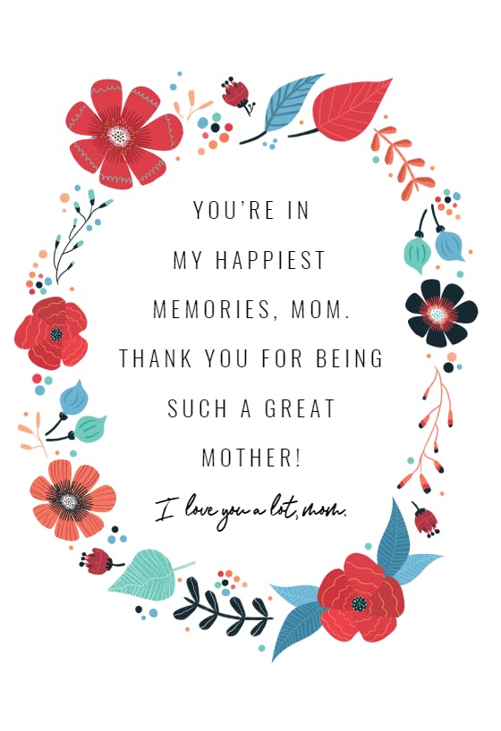 Blooming infinity - mother's day card