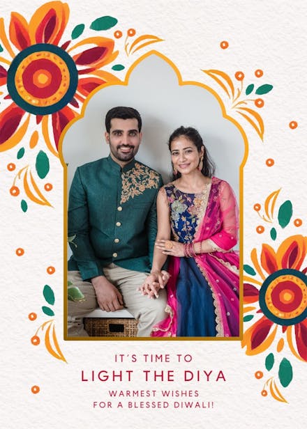 Blossom fire - diwali card