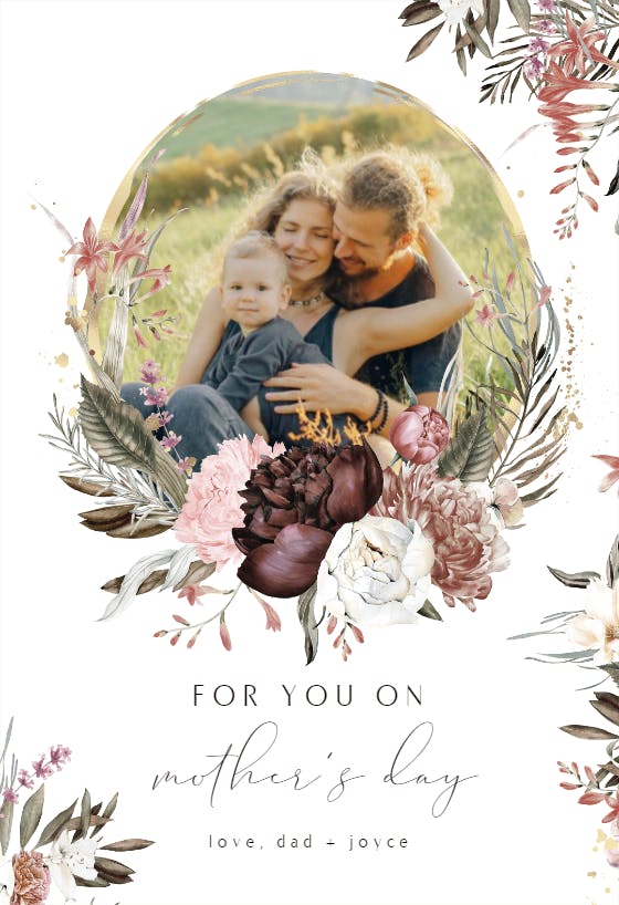 Bohemian rose - mother's day card