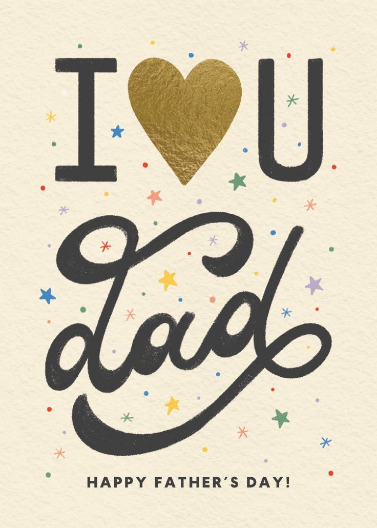 Bold message - father's day card