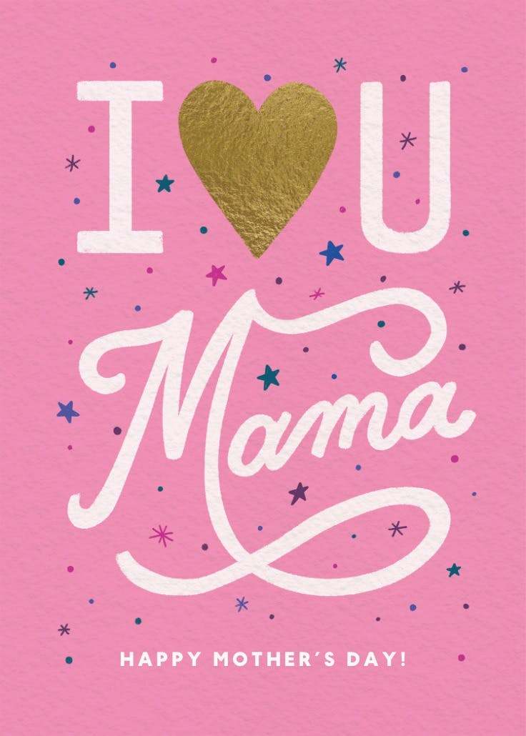 Bold message mom - mother's day card