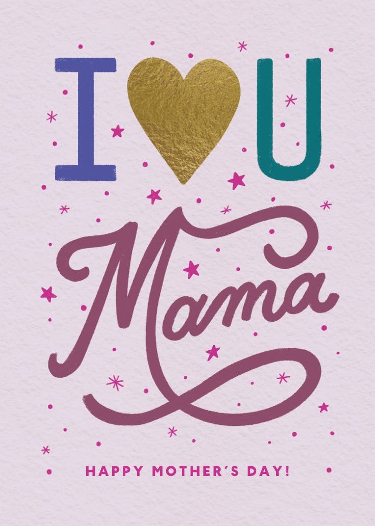 Bold message mom - mother's day card