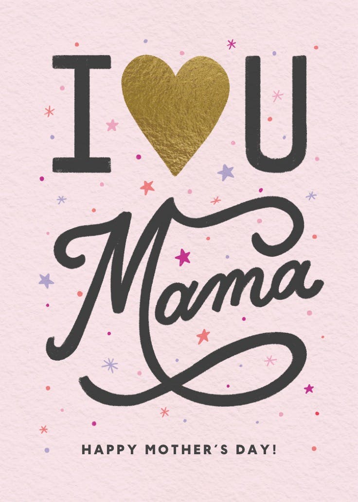 Bold message mom - mother's day card