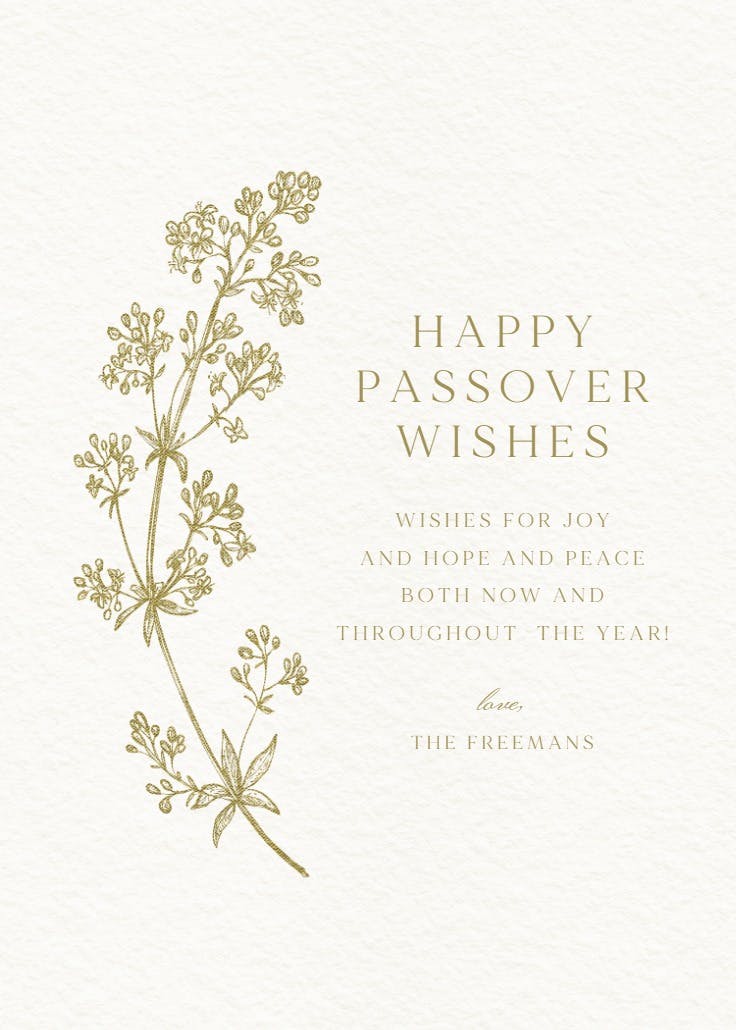 Botanical line - passover card