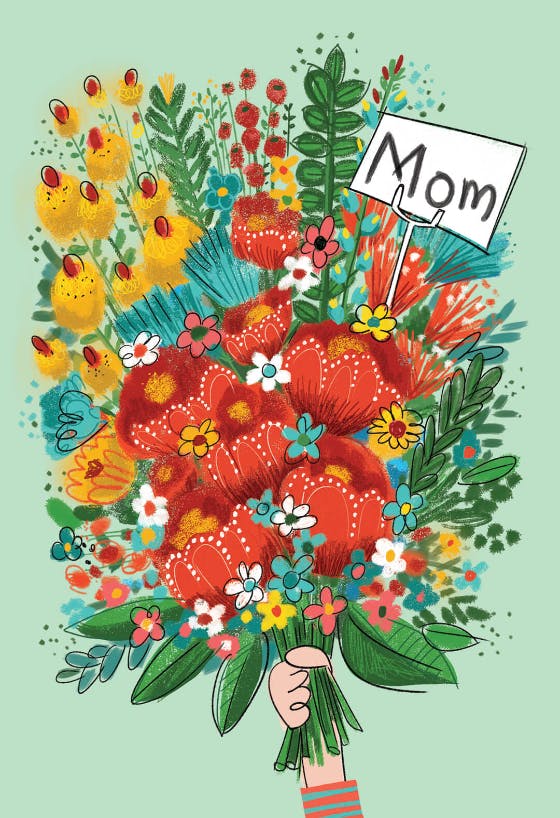 Bouquet day - tarjeta del día de la madre