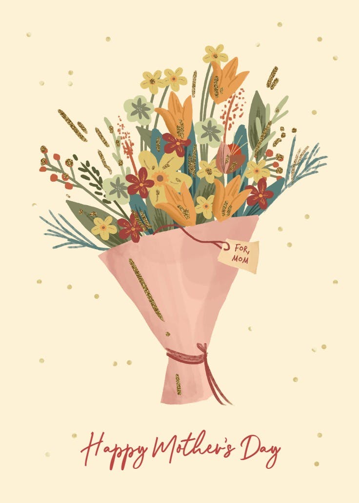 Bouquet for mom - mother's day card